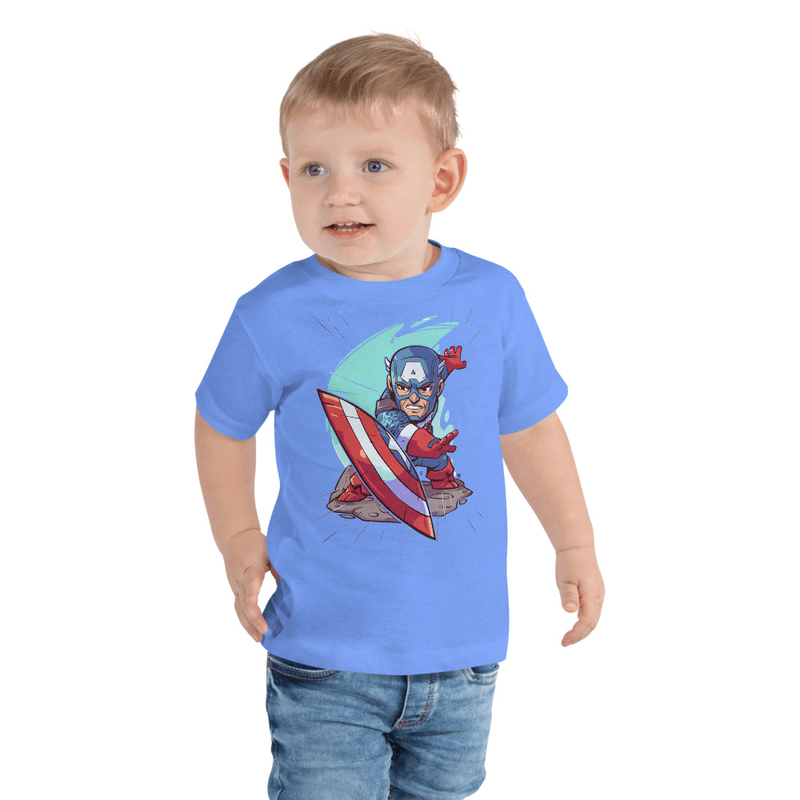 Captain America Toddler Short Sleeve Tee / Black / 4T Captain America Toddler Short Sleeve Tee