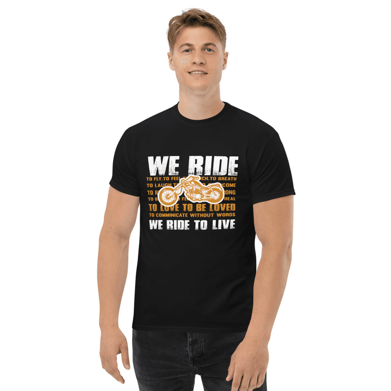 We Ride DTFPrinting Unisex classic tee / Black / M We Ride DTFPrinting Unisex classic tee