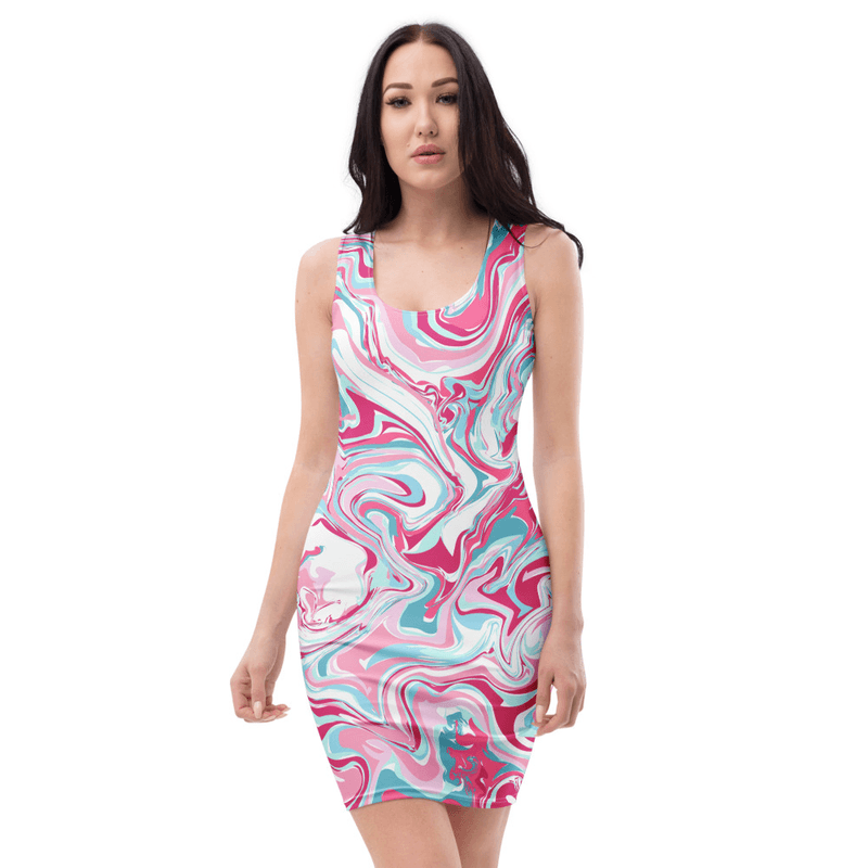 Marble Pink Bodycon dress / M Marble Pink Bodycon dress